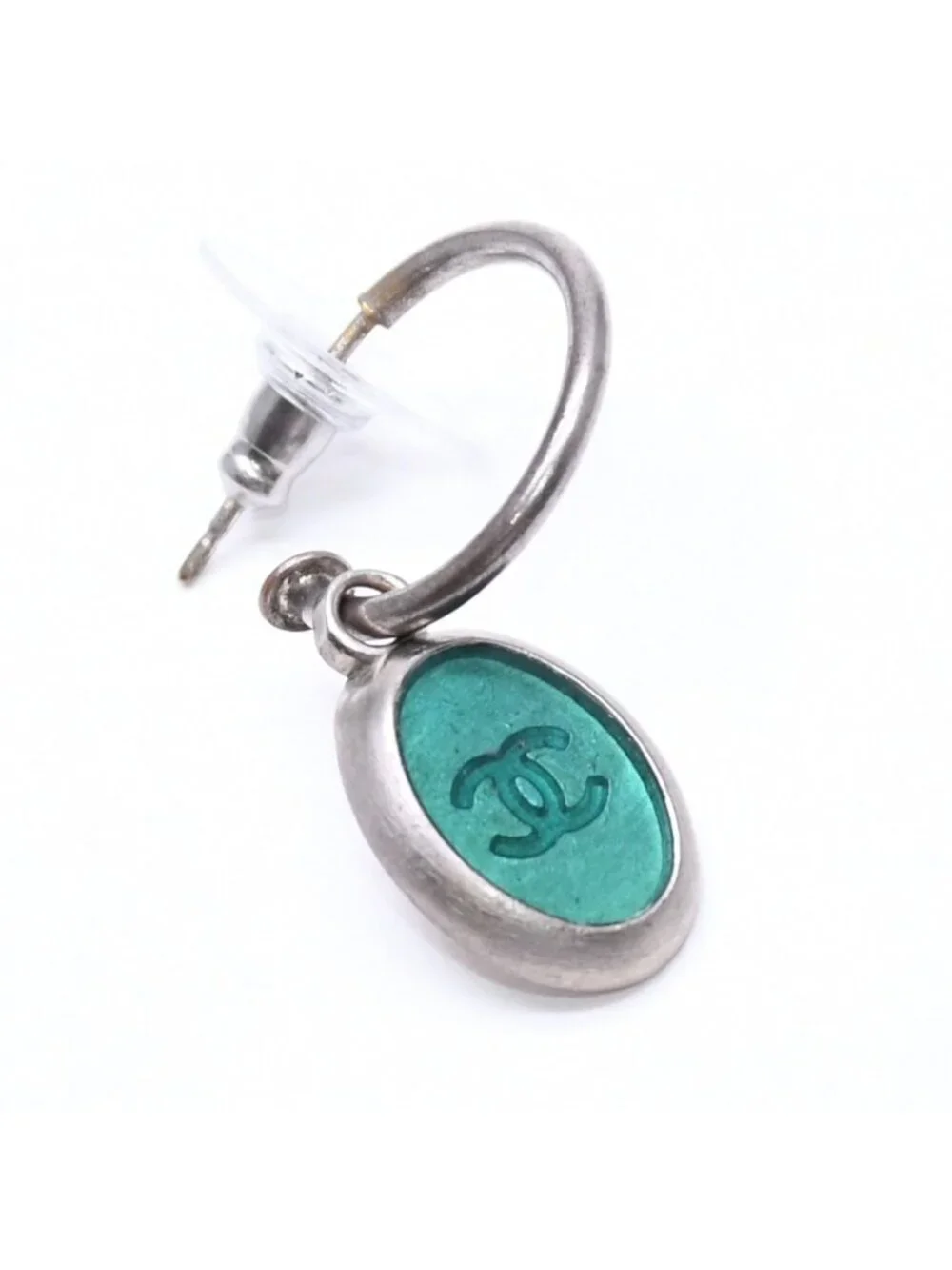 Chanel Earrings 99 Green Vintage